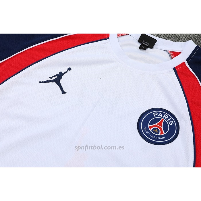 Chandal del Paris Saint-Germain Jordan Manga Corta 2022-2023 Blanco - Pantalon Corto